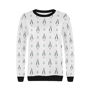 Penguin pattern Women's Crew Neck Sweatshirt