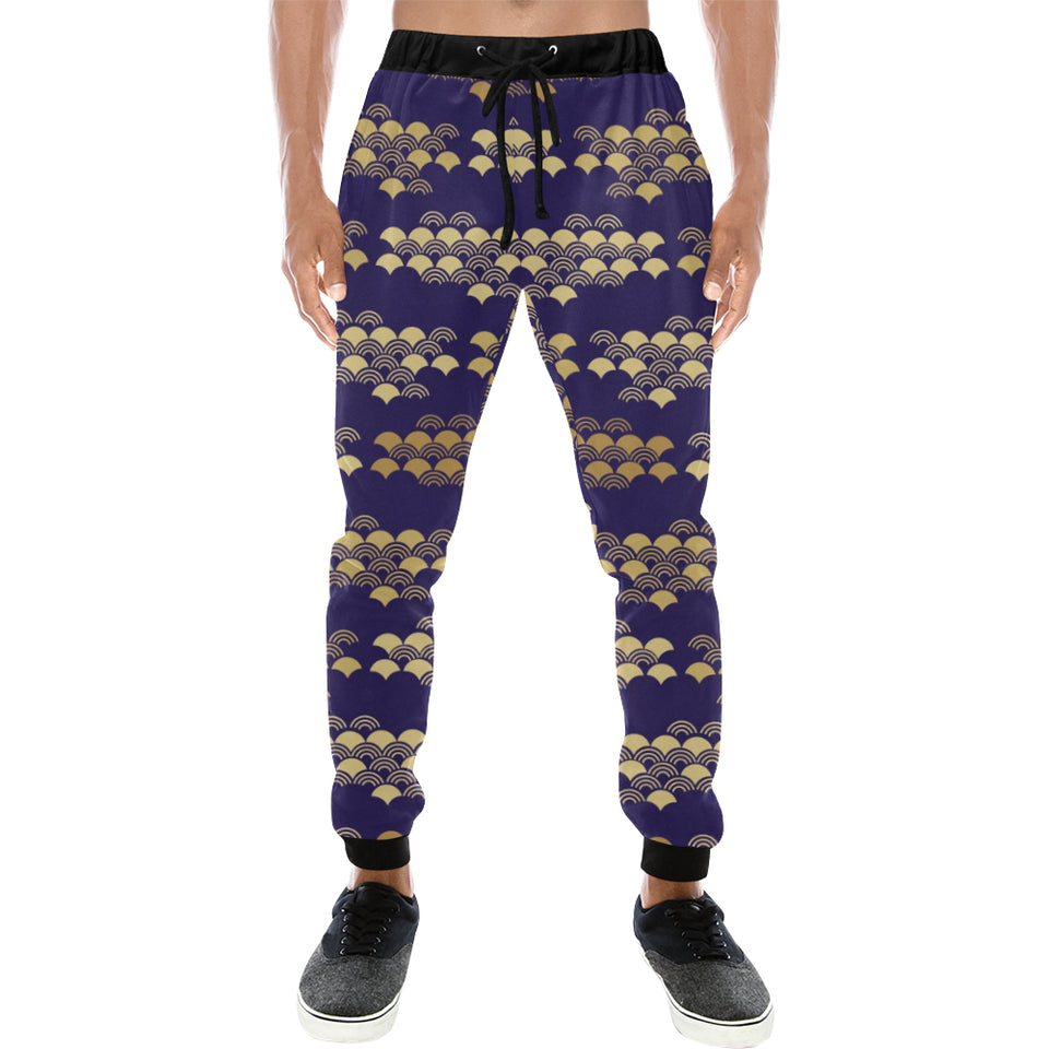 Beautiful japanese fan pattern Unisex Casual Sweatpants