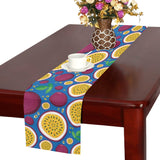 Passion fruit blue background Table Runner