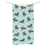 Horses running horses rider pattern Bath Towel