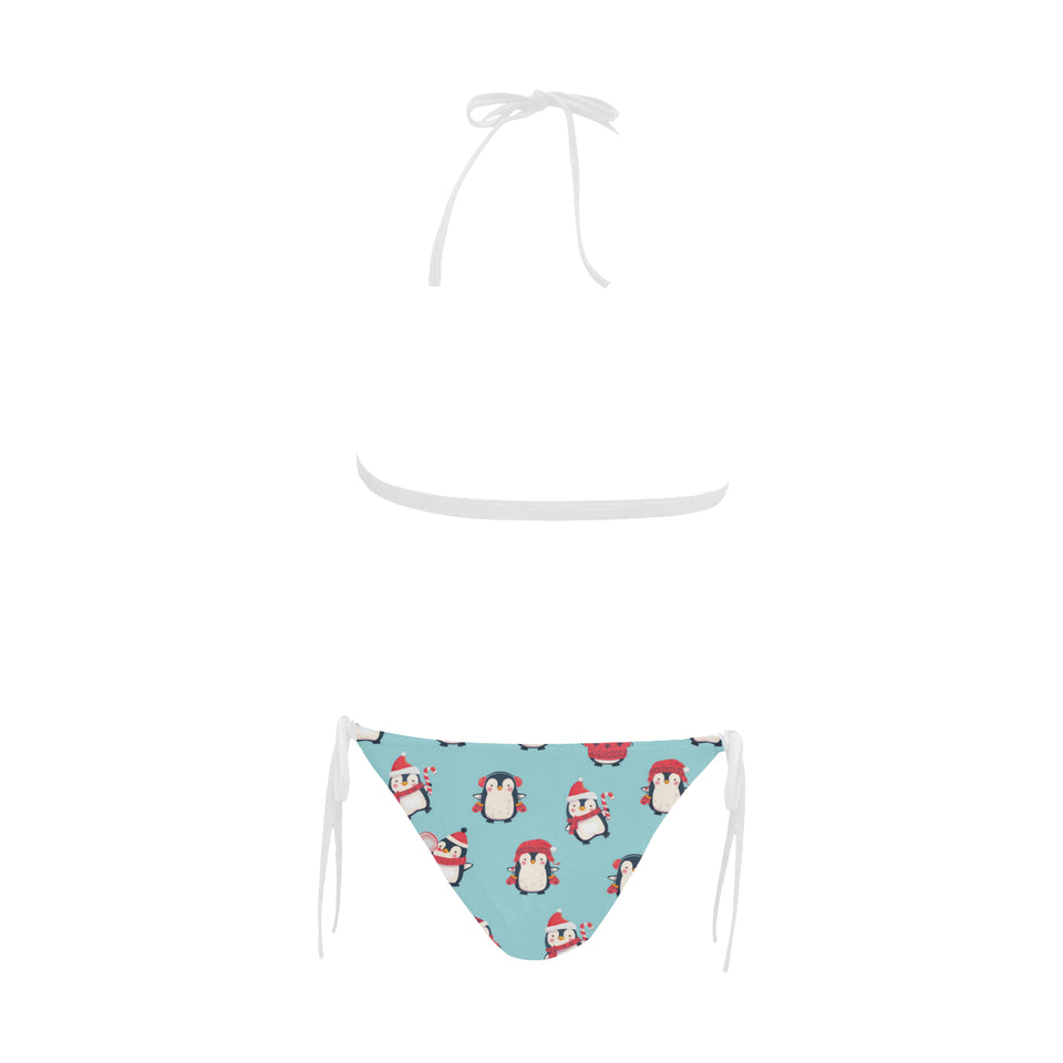 Cute penguin christmas  design pattern Sexy Bikinis Two-Piece Swimsuits