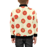 Tomato dot background Kids' Boys' Girls' Bomber Jacket