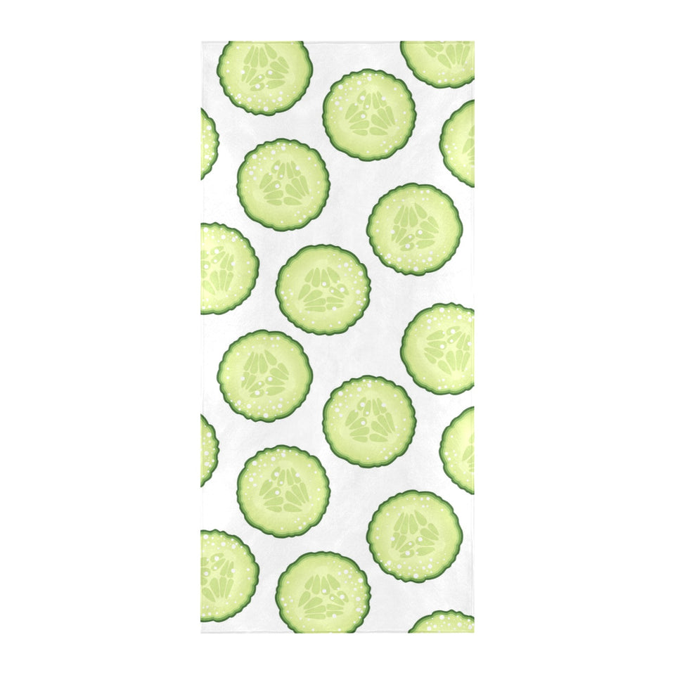 Cucumber slices pattern Beach Towel