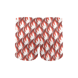 Fire flame symbol design pattern Men's Swimming Trunks