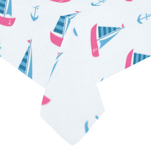 Sailboat anchor pattern Tablecloth