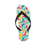 Colorful moon pattern Unisex Flip Flops