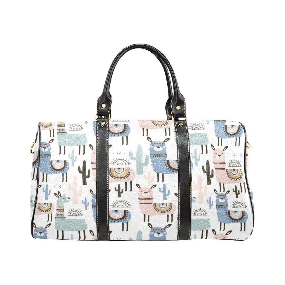 lama Alpaca cactus hand drawn pattern Travel Bag