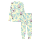 French bulldog hawaii blackground Women's All Over Print Pajama Set