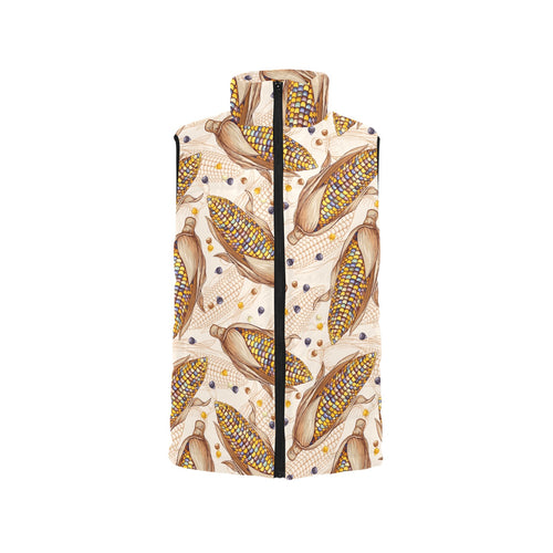 Corn Pattern Print Design 03 Men's Padded Vest
