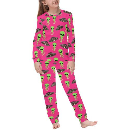 Alien Pattern Print Design 03 Kids' Boys' Girls' All Over Print Pajama Set
