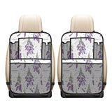 lavender flower design pattern Car Seat Back Organizer