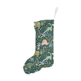 dinosaurs tropical leaves flower pattern Christmas Stocking