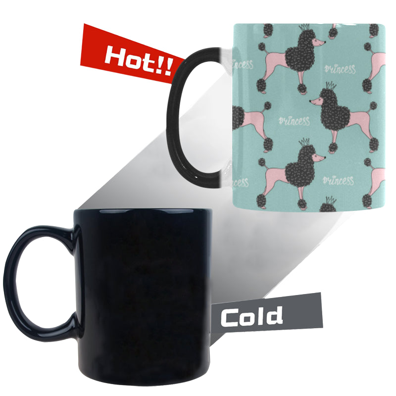 poodle dog green background Morphing Mug Heat Changing Mug