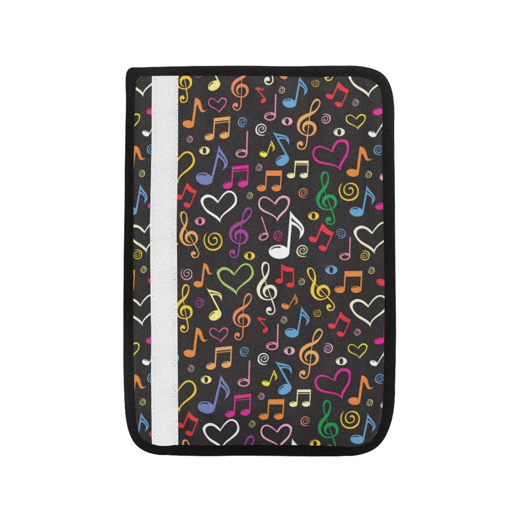 Music Notes Pattern Print Design 02 Car Seat Belt Cover