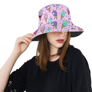 Cute ice cream cone animal pattern Unisex Bucket Hat