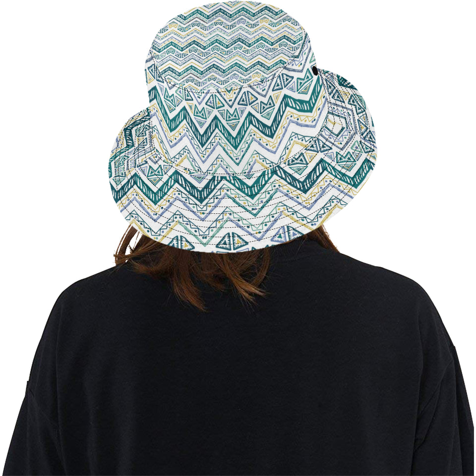 zigzag  chevron paint design pattern Unisex Bucket Hat