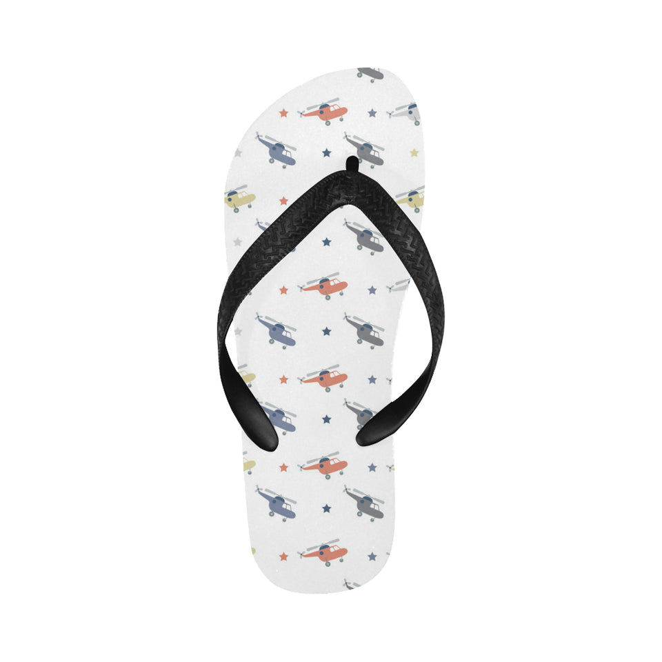 Cute helicopter star pattern Unisex Flip Flops