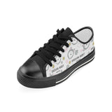 Siberian Husky design pattern Kids' Boys' Girls' Low Top Canvas Shoes Black