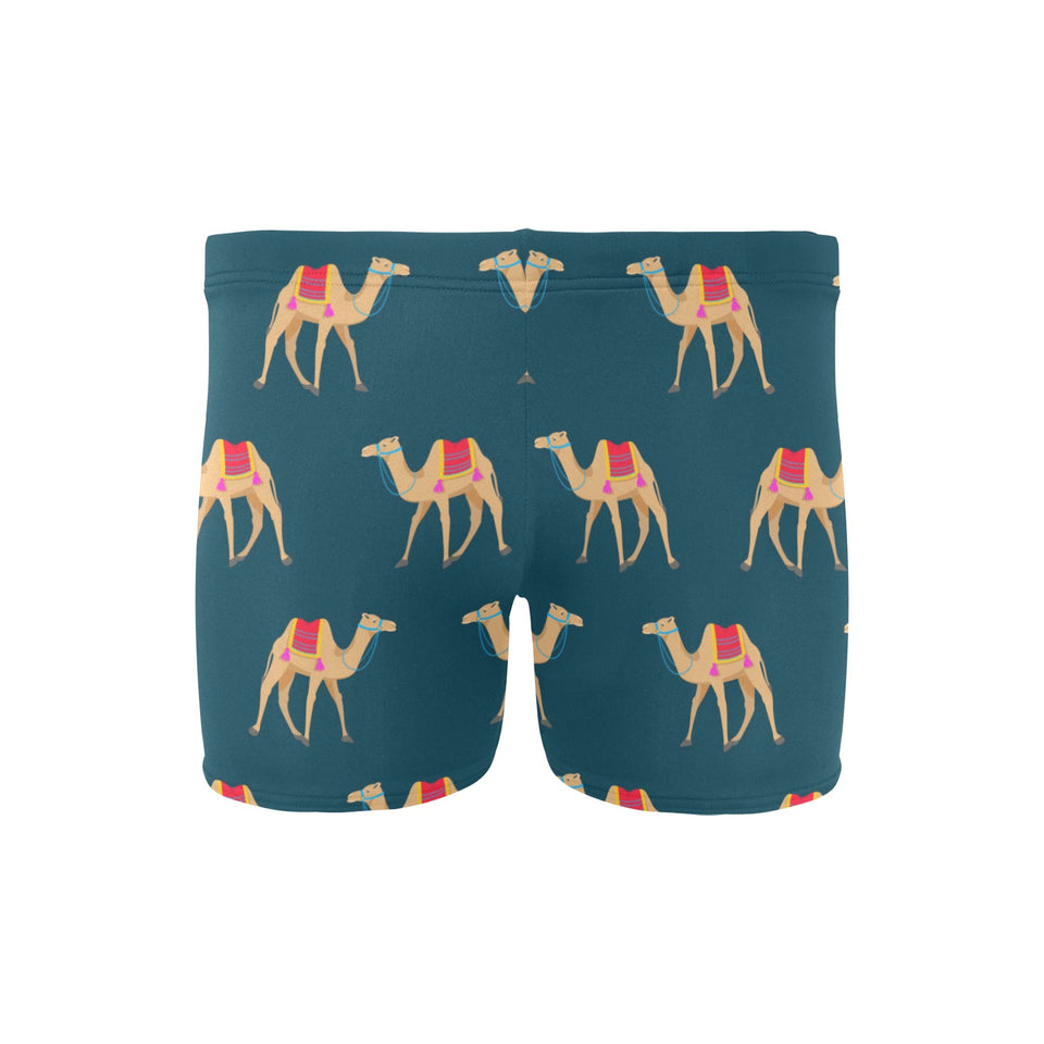 Camel pattern blue blackground Men's Swimming Trunks