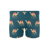 Camel pattern blue blackground Men's Swimming Trunks