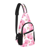 pink purple orchid pattern background All Over Print Chest Bag