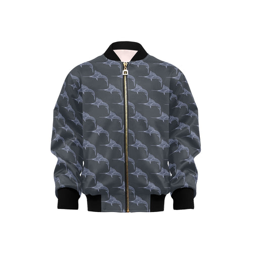 Swordfish Pattern Print Design 03 Kids' Boys' Girls' Bomber Jacket