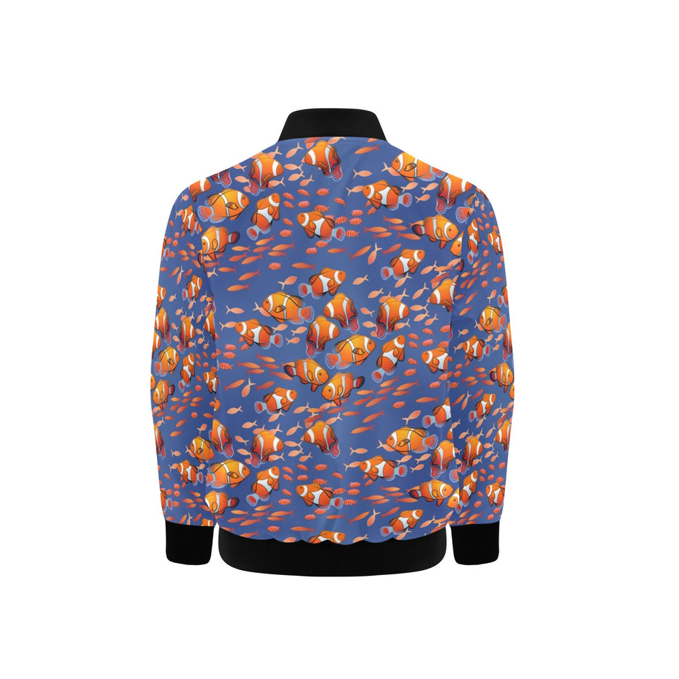 Clown Fish Pattern Print Design 04 Kids' Boys' Girls' Bomber Jacket