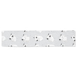 Bull Terrier Pattern Print Design 01 Table Runner