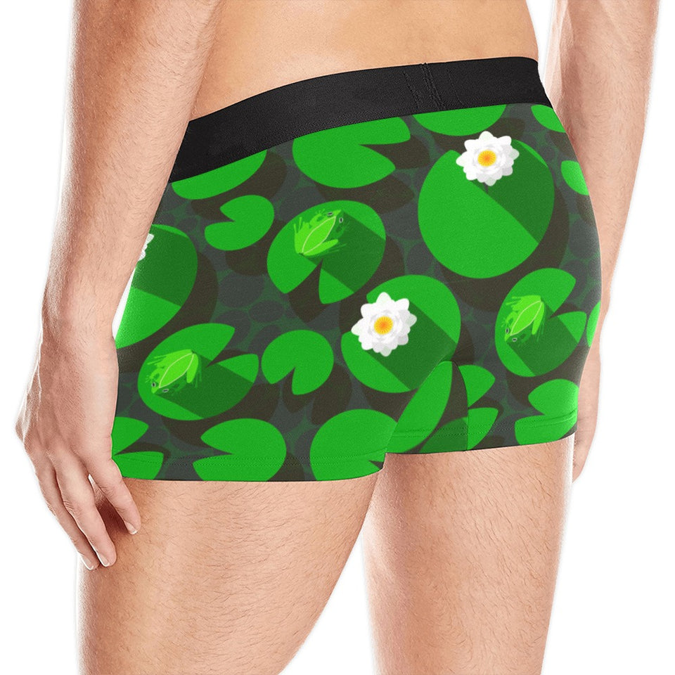 Frog waterlily pattern Men's All Over Print Boxer Briefs Men's Underwear