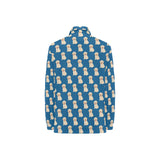 Golden Retriever Pattern Print Design 03 Women's Long Sleeve Polo Shirt