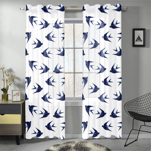 Swallow Pattern Print Design 03 Gauze Curtain