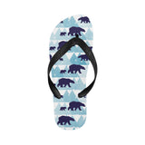 polar bear winter snow pattern Unisex Flip Flops