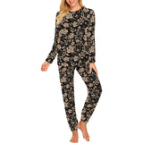 Rose Pattern Print Design 04 Women's All Over Print Pajama Set