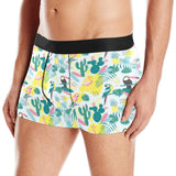 Cute parrot toucan flamingo cactus exotic leaves p Men's All Over Print Boxer Briefs Men's Underwear