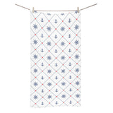Anchor rudder nautical design pattern Bath Towel
