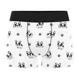 Cute french bulldog paw pattern Men's All Over Print Boxer Briefs Men's Underwear