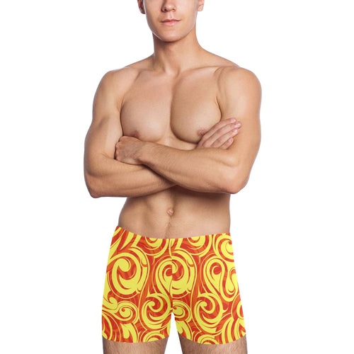 Fire flame design pattern Men's Swimming Trunks