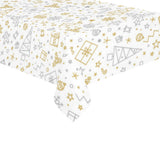 Christmas tree Christmas element Silver gold patte Tablecloth