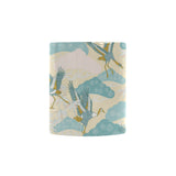 Bonsai bamboo stork japanese pattern cream theme Morphing Mug Heat Changing Mug