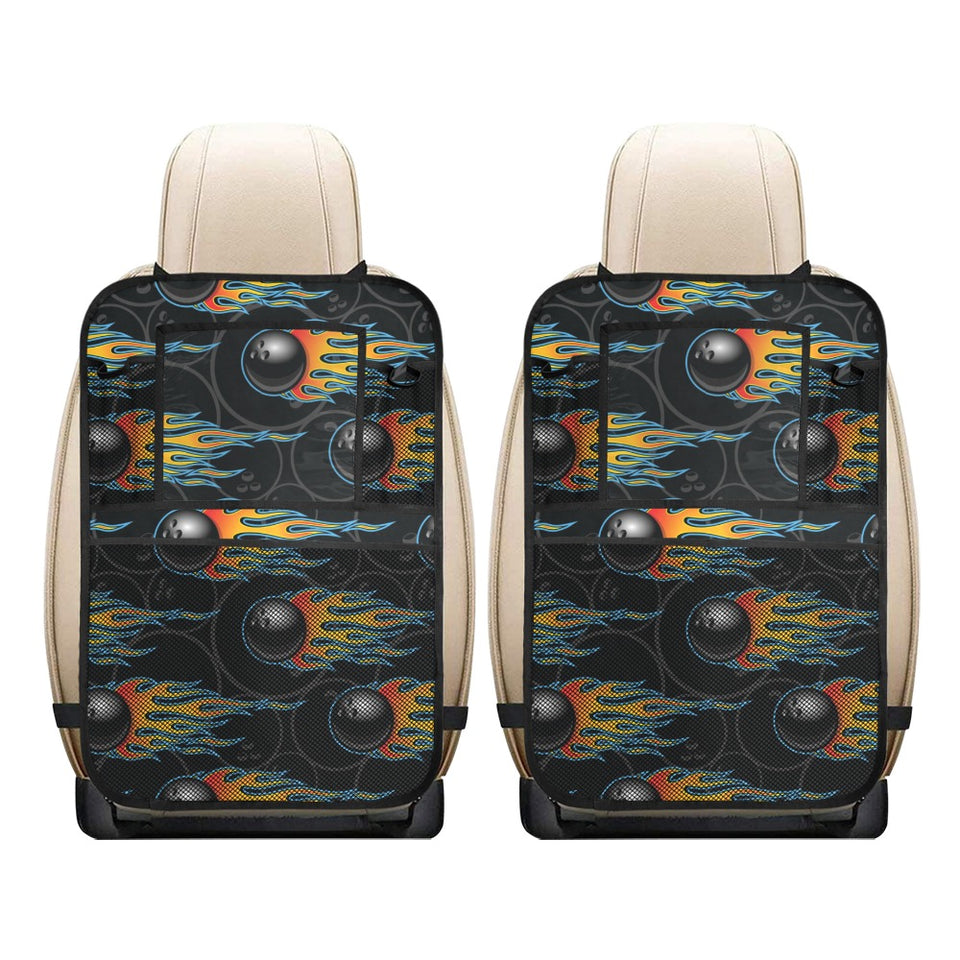 Bowling balls flame pattern Car Seat Back Organizer