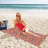 Gear Pattern Print Design 04 Beach Towel