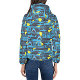 Shark dangerous Women's Padded Hooded Jacket