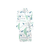 Crocodile diver pattern Men's Long Sleeve Belted Night Robe