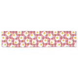 Fried Eggs Pattern Print Design 03 Table Runner