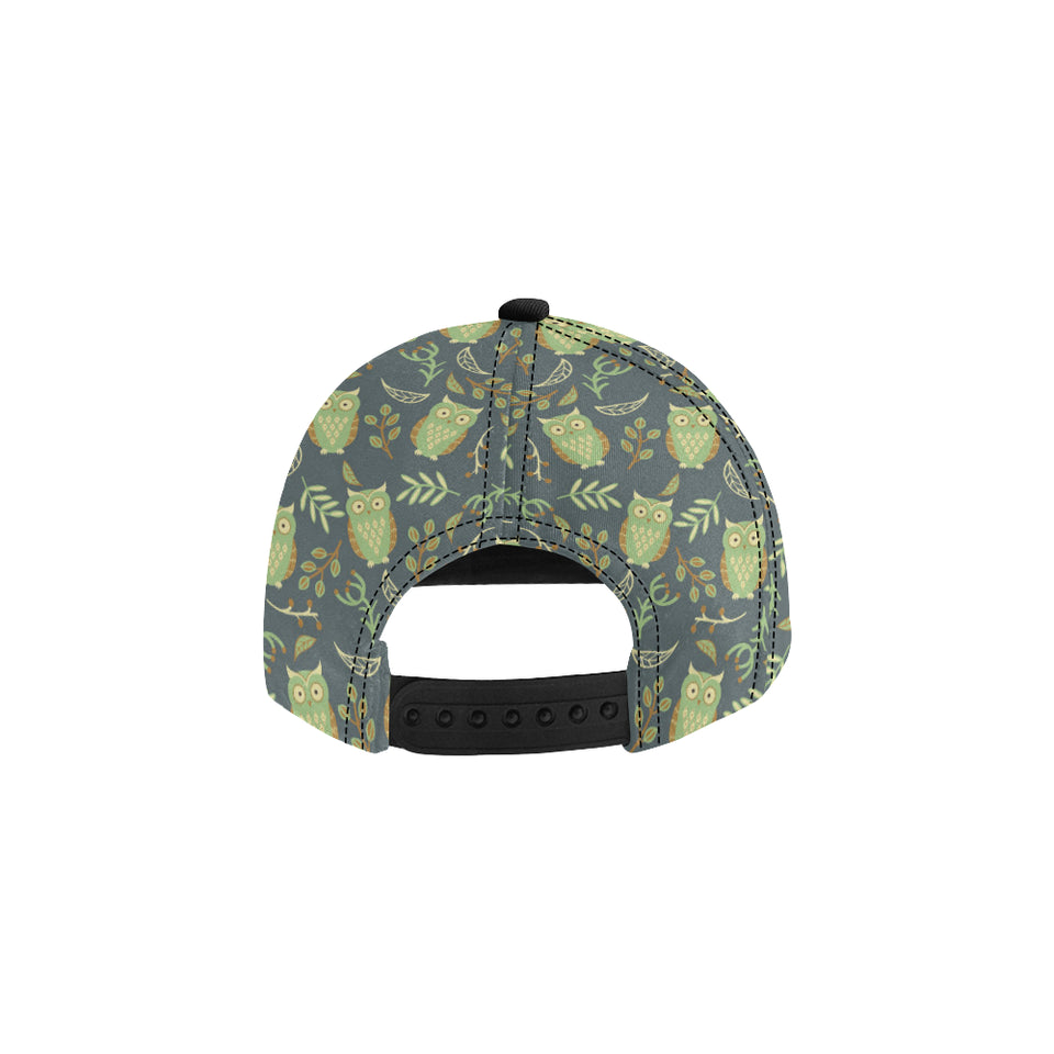 Cute owls leaves pattern All Over Print Snapback Cap