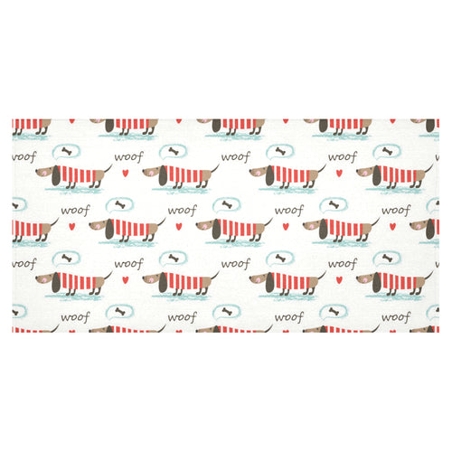 Cute dachshund bone pattern Tablecloth