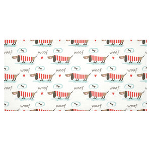 Cute dachshund bone pattern Tablecloth