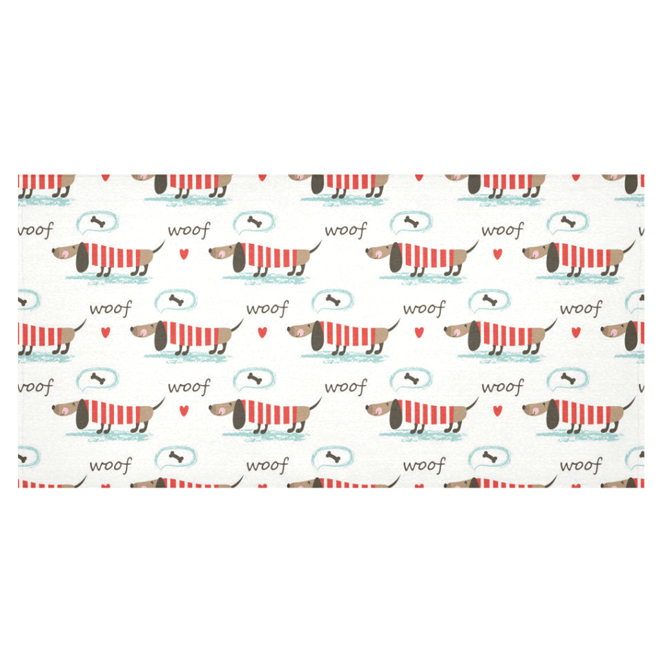 Cute dachshund bone pattern Tablecloth
