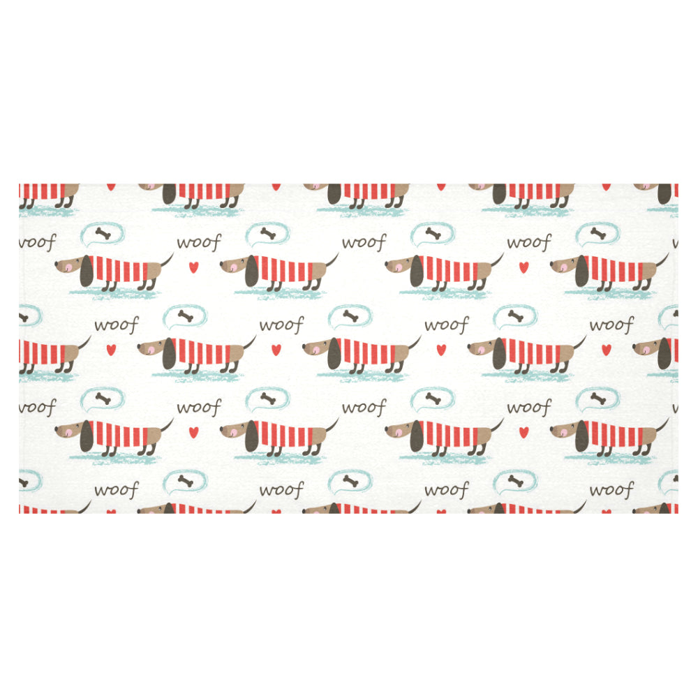 Cute dachshund bone pattern Tablecloth