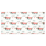Cute dachshund bone pattern Tablecloth